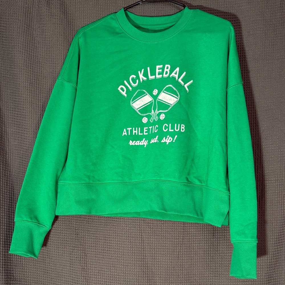 Pickleball Athletic Club Green Sweater